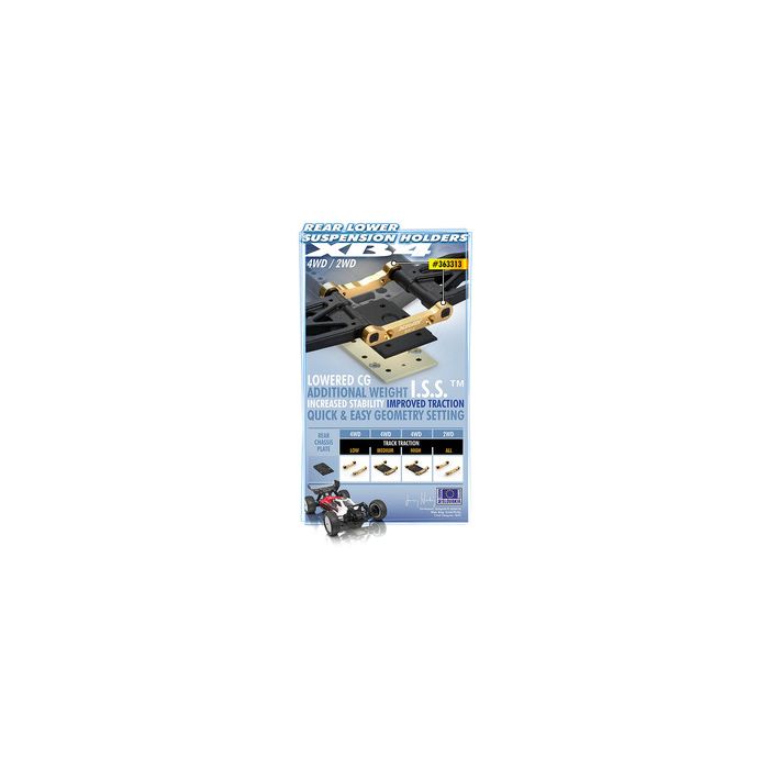 Xray Brass Rear Lower Suspension Holder Set +2 - Rr+Rf (XR363313) Xray Brass Rear Lower Suspension Holder Set +2 - Rr+Rf (XR363313)
