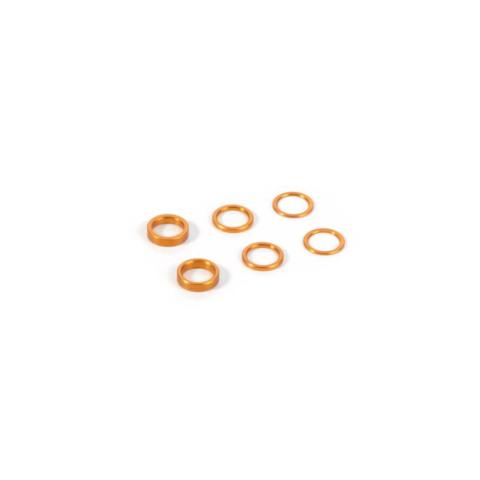 Xray Set Of Alu Shims 6.37X8.4mm (0.5mm, 1.0mm, 2.0mm) - Orange (XR375090-O)
