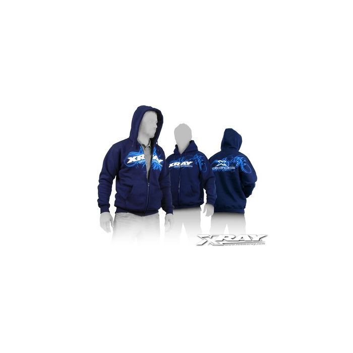 Xray Xray Sweater Hooded With Zipper - Blue (Xxl) (XR395600XXL) Xray Xray Sweater Hooded With Zipper - Blue (Xxl) (XR395600XXL)