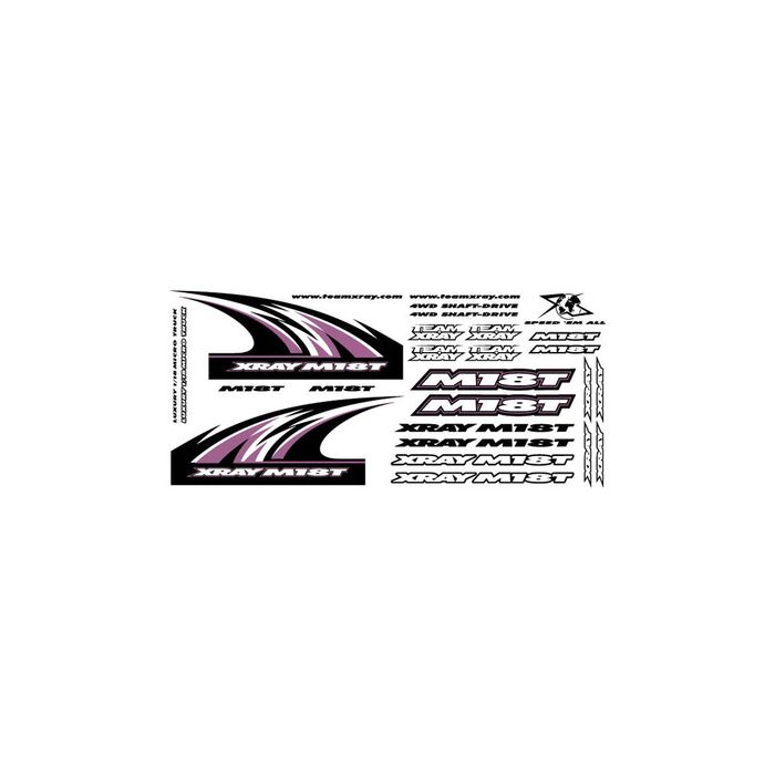 Xray Xray M18T Sticker For Body - White (XR397341) Xray Xray M18T Sticker For Body - White (XR397341)