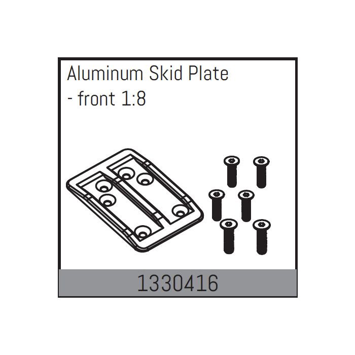 Absima Aluminum Skid Plate - front 1:8 Absima Aluminum Skid Plate - front 1:8