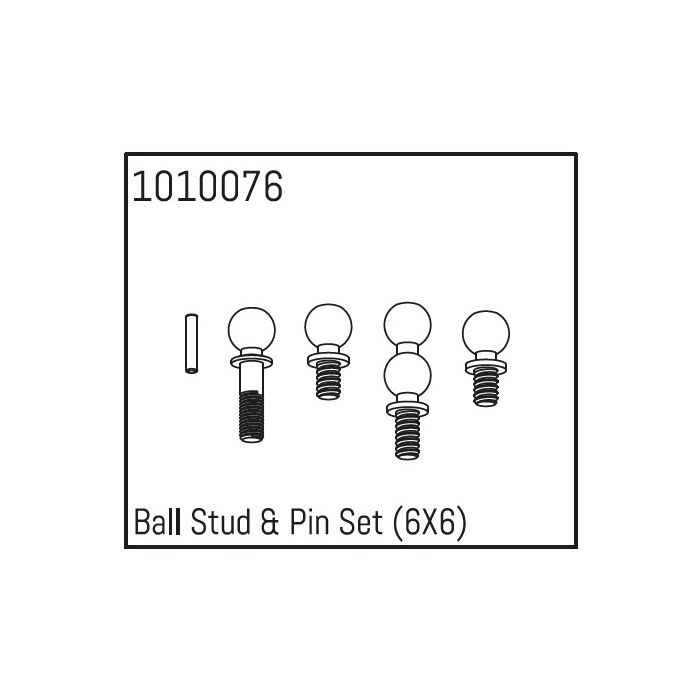 Absima Ball Stud & Pin Set (6X6) Absima Ball Stud & Pin Set (6X6)