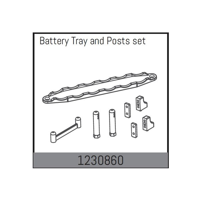 Absima Battery Tray And Posts (AB1230860) Absima Battery Tray And Posts (AB1230860)