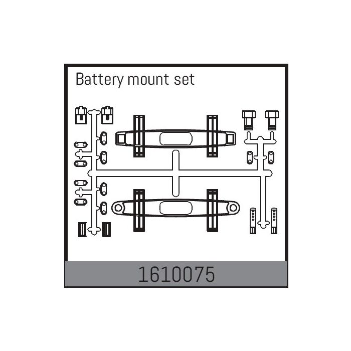 Absima Battery Mount Set (AB1610075) Absima Battery Mount Set (AB1610075)
