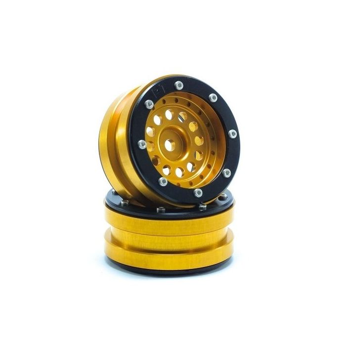 Metsafil Beadlock Wheels PT-Bullet Gold/Black 1.9 (2 pcs) (MT0020GOB) Metsafil Beadlock Wheels PT-Bullet Gold/Black 1.9 (2 pcs) (MT0020GOB)