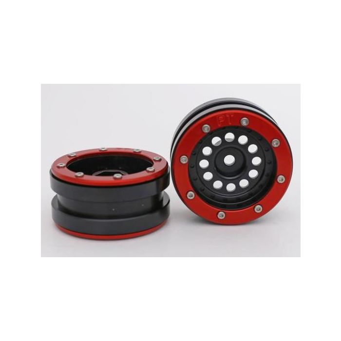 Metsafil Beadlock Wheels PT-Bullet Black/Red 1.9 (2 pcs)Â (MT0020BRÂ ) Metsafil Beadlock Wheels PT-Bullet Black/Red 1.9 (2 pcs)Â (MT0020BRÂ )