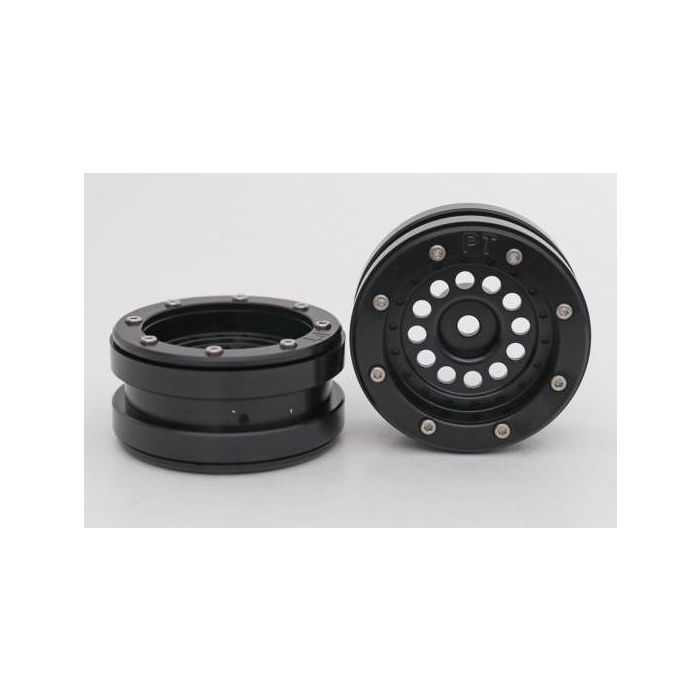 Metsafil Beadlock Wheels PT-Bullet Black/Black 1.9 (2 pcs)Â  (MT0020BBÂ )