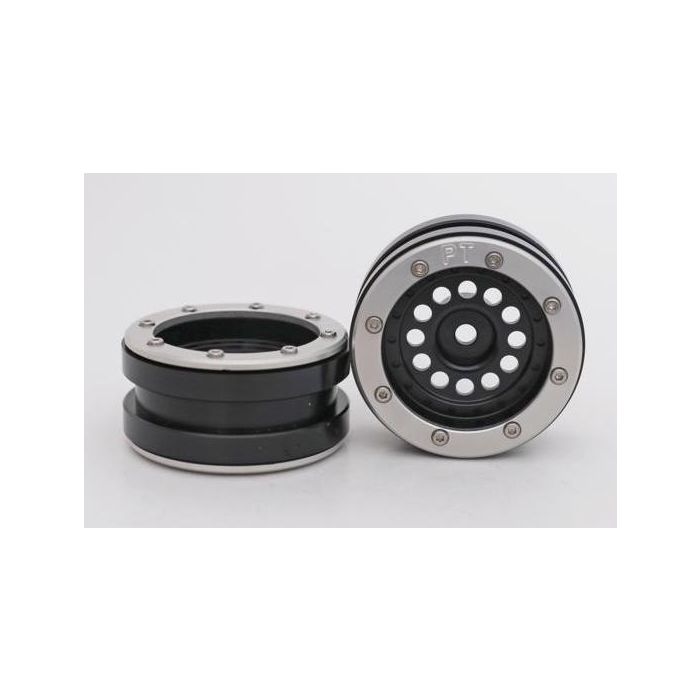 Metsafil Beadlock Wheels PT-Bullet Black/Silver 1.9 (2 pcs)Â (MT0020BSÂ ) Metsafil Beadlock Wheels PT-Bullet Black/Silver 1.9 (2 pcs)Â (MT0020BSÂ )