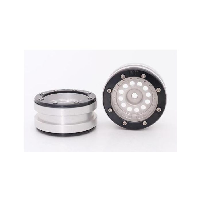Metsafil Beadlock Wheels PT-Bullet Silver/Black 1.9 (2 pcs)Â (MT0020SBÂ ) Metsafil Beadlock Wheels PT-Bullet Silver/Black 1.9 (2 pcs)Â (MT0020SBÂ )