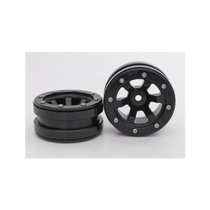 Metsafil Beadlock Wheels PT-Claw Black/Black 1.9 (2 pcs)Â  (MT0060BBÂ )