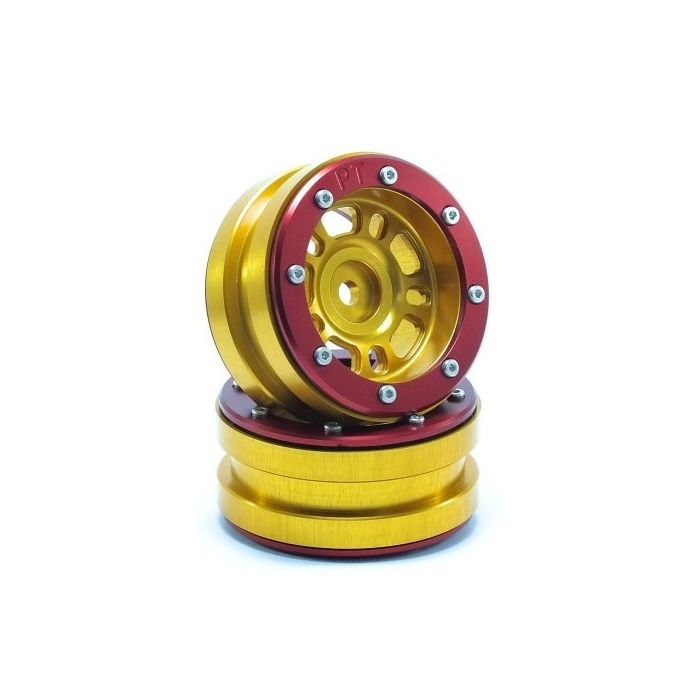 Metsafil Beadlock Wheels PT-Distractor Gold/Red 1.9 (2 pcs) (MT0040GOR) Metsafil Beadlock Wheels PT-Distractor Gold/Red 1.9 (2 pcs) (MT0040GOR)
