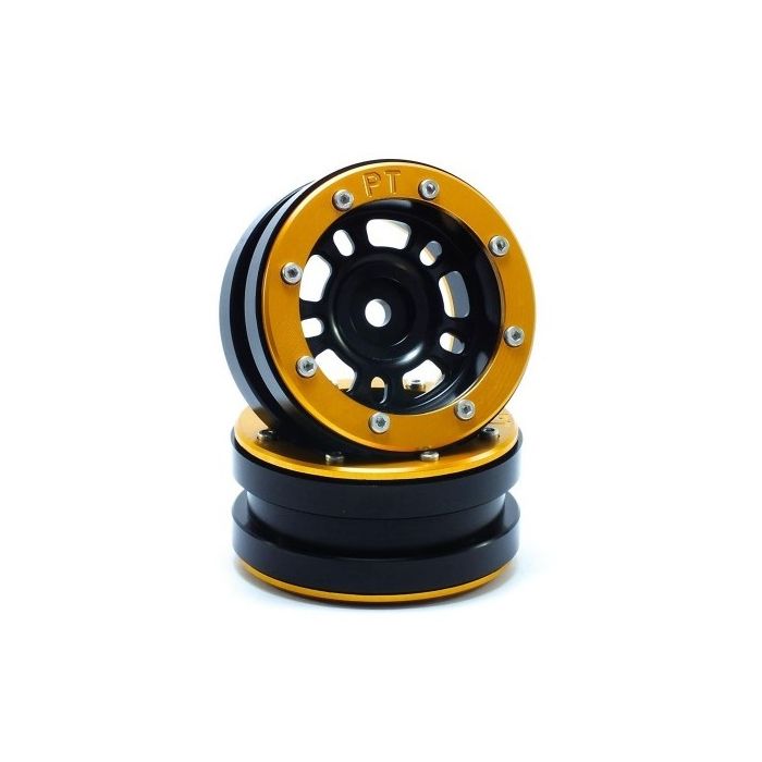 Metsafil Beadlock Wheels PT-Distractor Black/Gold 1.9 (2 pcs) (MT0040BGO) Metsafil Beadlock Wheels PT-Distractor Black/Gold 1.9 (2 pcs) (MT0040BGO)