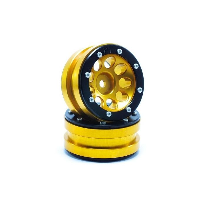 Metsafil Beadlock Wheels PT-Ecohole Gold/Black 1.9 (2 pcs) (MT0050GOB) Metsafil Beadlock Wheels PT-Ecohole Gold/Black 1.9 (2 pcs) (MT0050GOB)