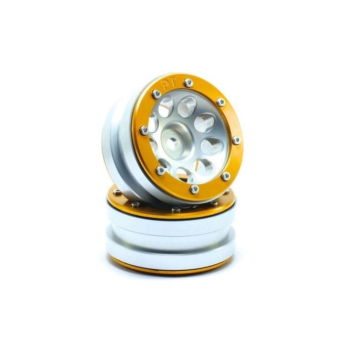 Metsafil Beadlock Wheels PT-Ecohole Silver/Gold 1.9 (2 pcs) (MT0050SGO) Metsafil Beadlock Wheels PT-Ecohole Silver/Gold 1.9 (2 pcs) (MT0050SGO)