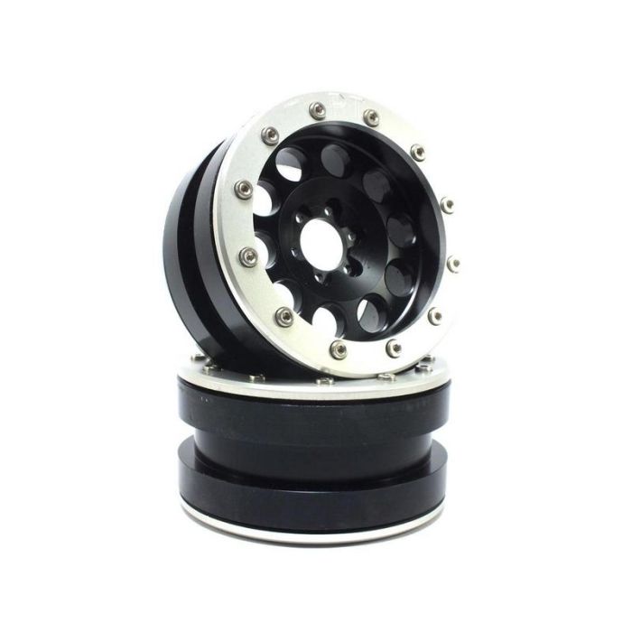Metsafil Beadlock Wheels PT-REVOLVER black/silver 2.2 (2) w/o Hub (MT2220BS) Metsafil Beadlock Wheels PT-REVOLVER black/silver 2.2 (2) w/o Hub (MT2220BS)