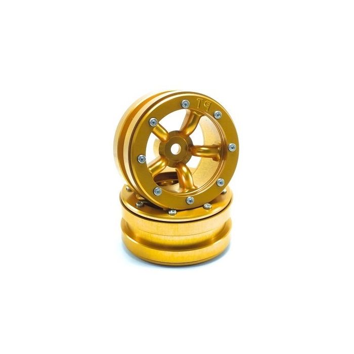 Metsafil Beadlock Wheels PT-Safari Gold/Gold 1.9 (2 pcs) (MT0010GOGO) Metsafil Beadlock Wheels PT-Safari Gold/Gold 1.9 (2 pcs) (MT0010GOGO)