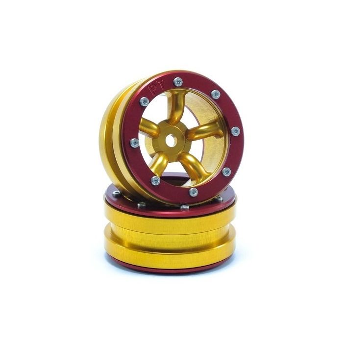 Metsafil Beadlock Wheels PT-Safari Gold/Red 1.9 (2 pcs) (MT0010GOR) Metsafil Beadlock Wheels PT-Safari Gold/Red 1.9 (2 pcs) (MT0010GOR)