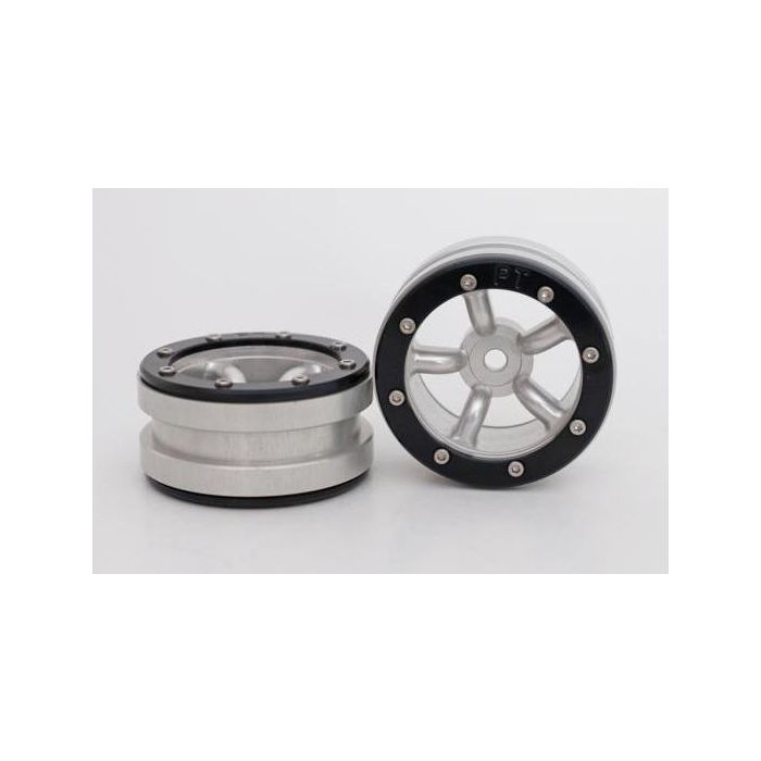 Metsafil Beadlock Wheels PT-Safari Silver/Black 1.9 (2 pcs)Â (MT0010SBÂ ) Metsafil Beadlock Wheels PT-Safari Silver/Black 1.9 (2 pcs)Â (MT0010SBÂ )
