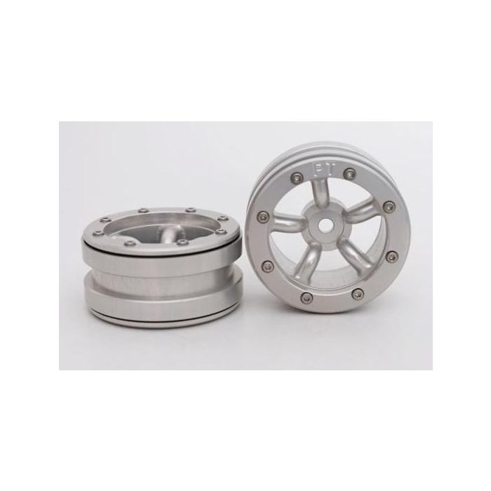 Metsafil Beadlock Wheels PT-Safari Silver/Silver 1.9 (2 pcs)Â (MT0010SSÂ ) Metsafil Beadlock Wheels PT-Safari Silver/Silver 1.9 (2 pcs)Â (MT0010SSÂ )