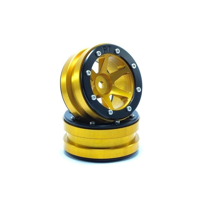Metsafil Beadlock Wheels PT-Slingshot Gold/Black 1.9 (2 pcs) (MT0030GOB) Metsafil Beadlock Wheels PT-Slingshot Gold/Black 1.9 (2 pcs) (MT0030GOB)