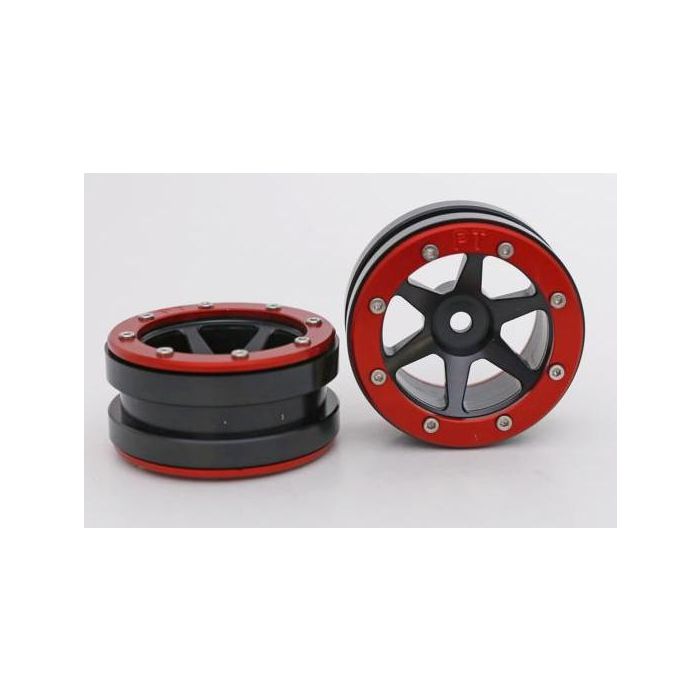 Metsafil Beadlock Wheels PT-Slingshot Black/Red 1.9 (2 pcs)Â (MT0030BRÂ ) Metsafil Beadlock Wheels PT-Slingshot Black/Red 1.9 (2 pcs)Â (MT0030BRÂ )