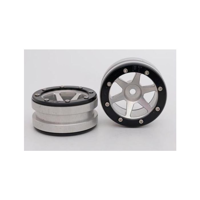 Metsafil Beadlock Wheels PT-Slingshot Silver/Black 1.9 (2 pcs)Â (MT0030SBÂ ) Metsafil Beadlock Wheels PT-Slingshot Silver/Black 1.9 (2 pcs)Â (MT0030SBÂ )