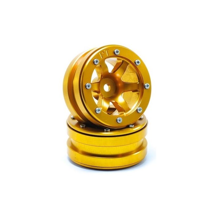 Metsafil Beadlock Wheels PT-Wave Gold/Gold 1.9 (2 pcs) (MT0070GOGO) Metsafil Beadlock Wheels PT-Wave Gold/Gold 1.9 (2 pcs) (MT0070GOGO)
