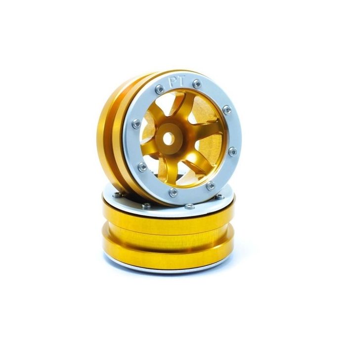 Metsafil Beadlock Wheels PT-Wave Gold/Silver 1.9 (2 pcs) (MT0070GOS) Metsafil Beadlock Wheels PT-Wave Gold/Silver 1.9 (2 pcs) (MT0070GOS)