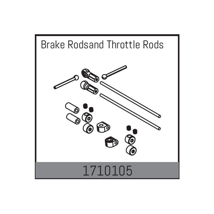 Absima Brake Rods And Throttle Rods (AB1710105) Absima Brake Rods And Throttle Rods (AB1710105)