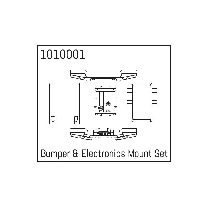 Absima Bumper & Electronics Mount Set Absima Bumper & Electronics Mount Set