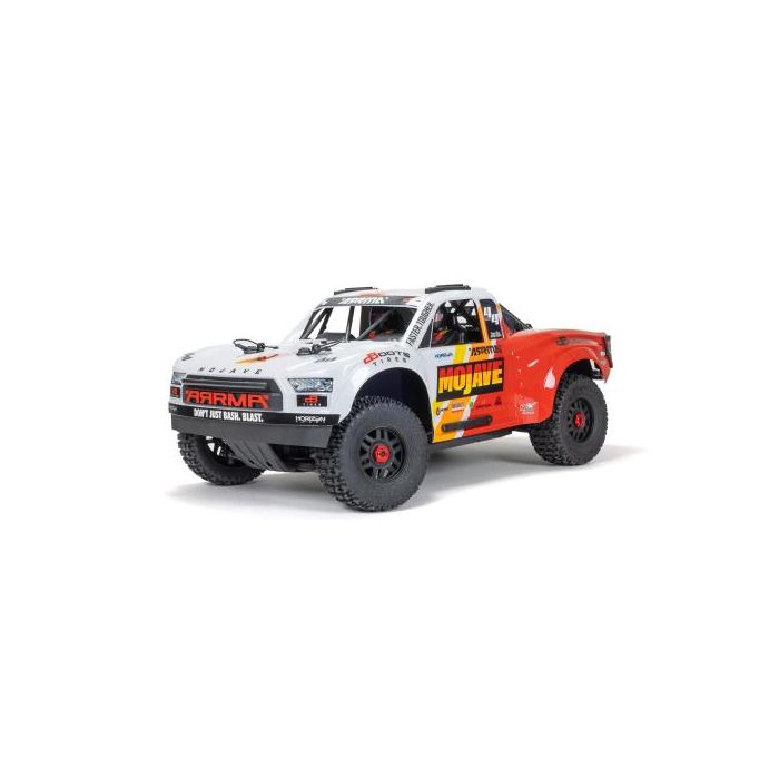 Arrma 1/8 MOJAVE 4S 4X4 BLX DT (with Centre Diff) RTR White (C-ARA4404T1)