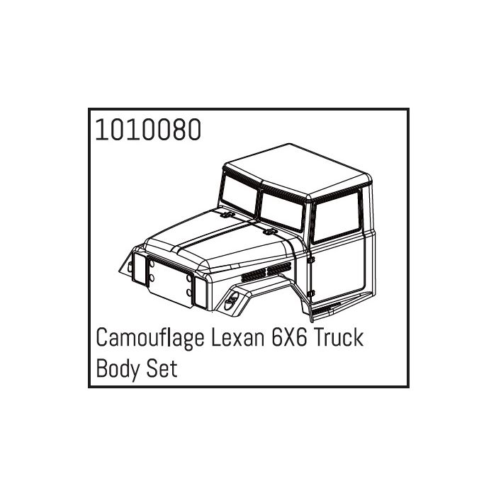 Absima Camouflage Lexan 6X6 Truck Body Set Absima Camouflage Lexan 6X6 Truck Body Set
