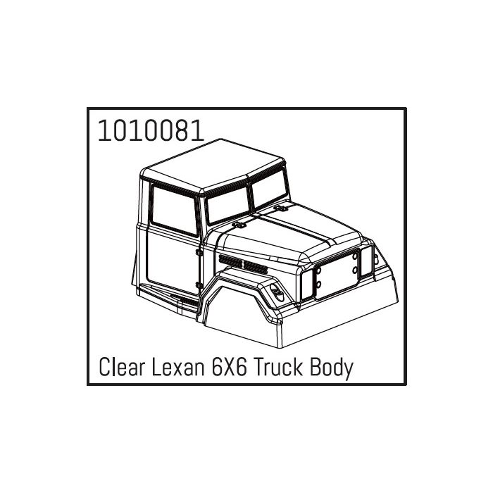Absima Clear Lexan 6X6 Truck Body Absima Clear Lexan 6X6 Truck Body