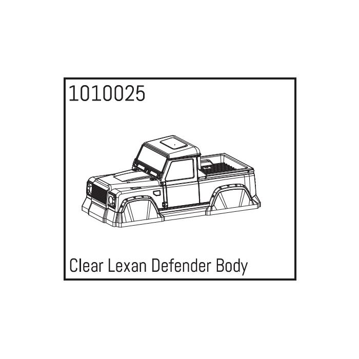 Absima Clear Lexan Defender Body Absima Clear Lexan Defender Body