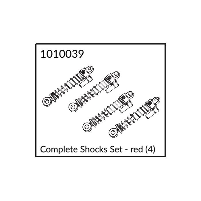 Absima Complete Shocks Set - red (4)