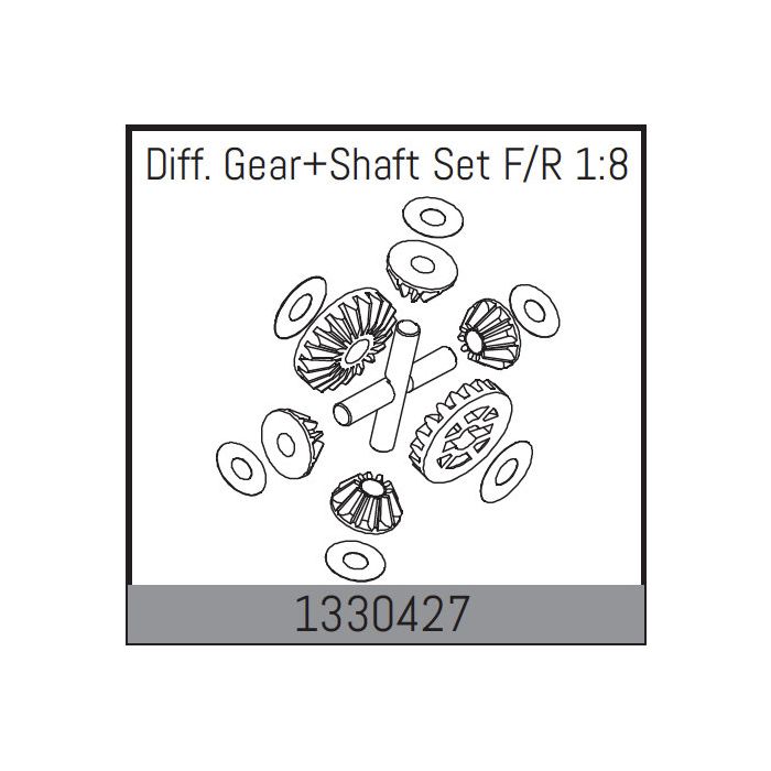Absima Diff. Gear + Shaft Set F/R 1:8 Absima Diff. Gear + Shaft Set F/R 1:8