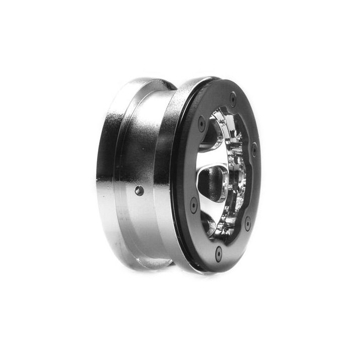 Losi 2.2 Beadlock Wheels, Chrome with Rings: CCR (G-LOSA7020)