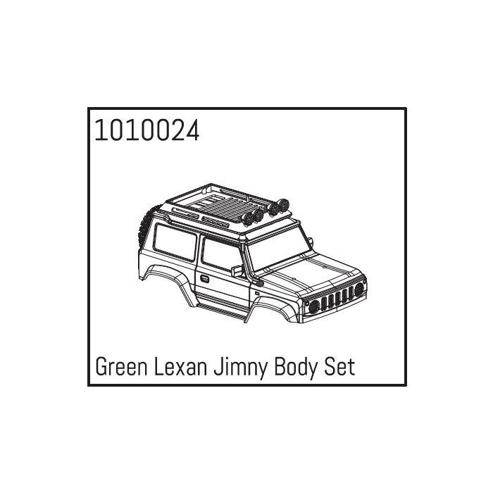 Absima Green Lexan Jimny Body Set Absima Green Lexan Jimny Body Set