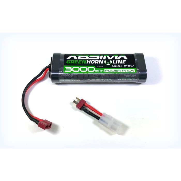 Absima Greenhorn NiMH Stick Pack 7.2V 3000 (T-Plug + Tamiya Adaptor) Absima Greenhorn NiMH Stick Pack 7.2V 3000 (T-Plug + Tamiya Adaptor)