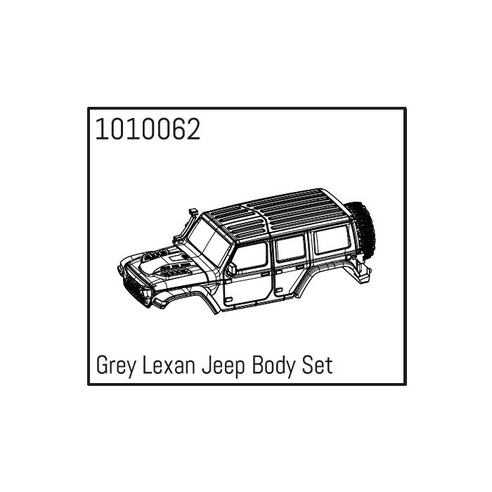 Absima Grey Lexan Wrangler Body Set Absima Grey Lexan Wrangler Body Set
