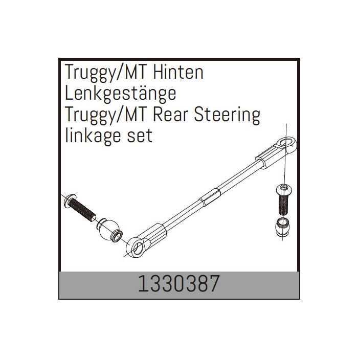 Absima Rear Steering linkage set for Truggy /MT Absima Rear Steering linkage set for Truggy /MT