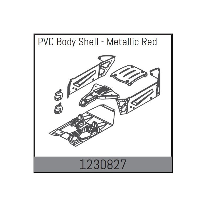 Absima Body Shell Set - Metallic-Red (AB1230827) Absima Body Shell Set - Metallic-Red (AB1230827)