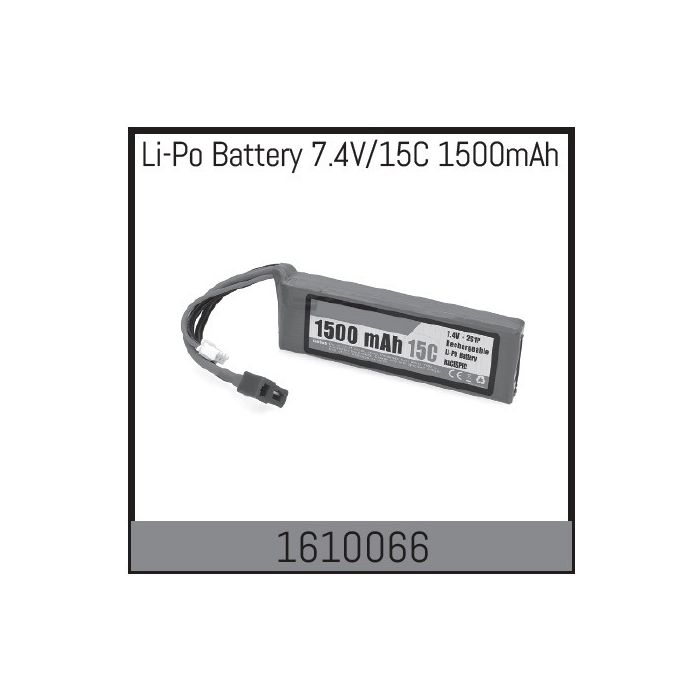 Absima Li-Po Battery 7.4V/15C 1500mAh (AB1610066) Absima Li-Po Battery 7.4V/15C 1500mAh (AB1610066)