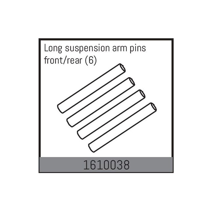 Absima Long Suspension Arm Pins Front/Rear (6) (AB1610038) Absima Long Suspension Arm Pins Front/Rear (6) (AB1610038)