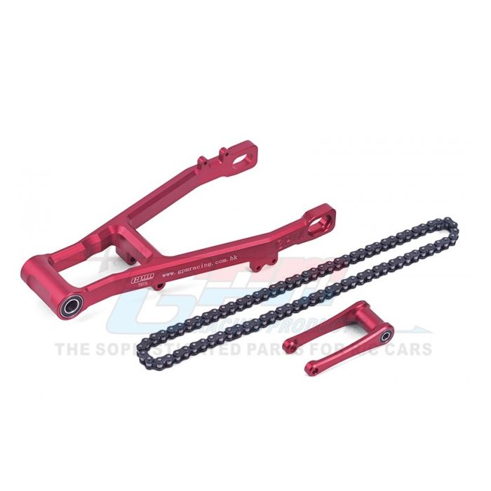 GPM Promoto MX Aluminum 7075 Extend Swing Arm(+30Mm)+Pull Rod+Chain (MX3057-R) GPM Promoto MX Aluminum 7075 Extend Swing Arm(+30Mm)+Pull Rod+Chain (MX3057-R)