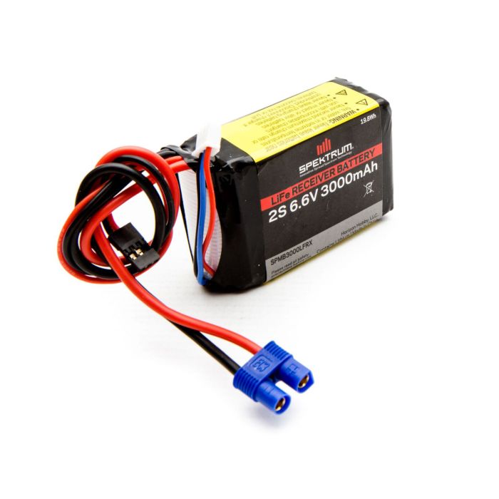 Spektrum 3000mAh 2S 6.6V Li-Fe Receiver Battery (O-SPMB3000LFRX) Spektrum 3000mAh 2S 6.6V Li-Fe Receiver Battery (O-SPMB3000LFRX)