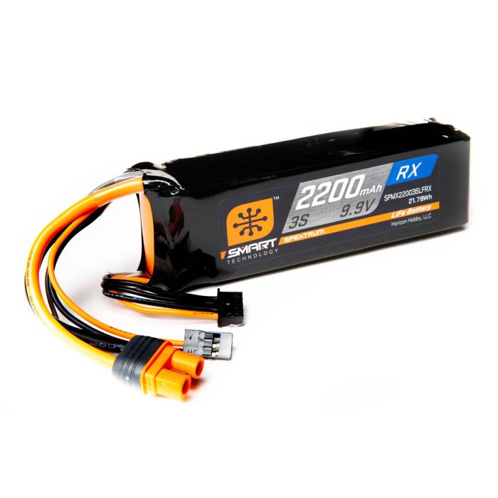Spektrum 2200mAh 3S 9.9V Smart LiFe ECU Battery; IC3 (O-SPMX22003SLFRX) Spektrum 2200mAh 3S 9.9V Smart LiFe ECU Battery; IC3 (O-SPMX22003SLFRX)
