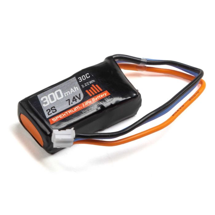 Spektrum 7.4V 300mAh 2S 30C LiPo Battery: PH (O-SPMX3002S30) Spektrum 7.4V 300mAh 2S 30C LiPo Battery: PH (O-SPMX3002S30)