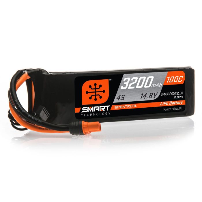 Spektrum 3200mAh 4S 14.8V 100C Smart LiPo Battery; IC3 (O-SPMX32004S100) Spektrum 3200mAh 4S 14.8V 100C Smart LiPo Battery; IC3 (O-SPMX32004S100)