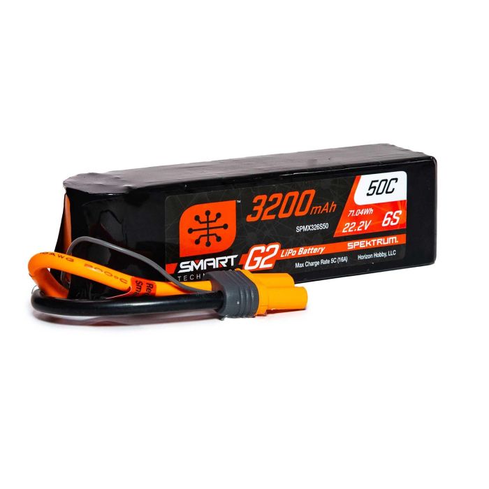 Spektrum 3200mAh 6S 22.2V SMART G2 50C IC5 (O-SPMX326S50) Spektrum 3200mAh 6S 22.2V SMART G2 50C IC5 (O-SPMX326S50)